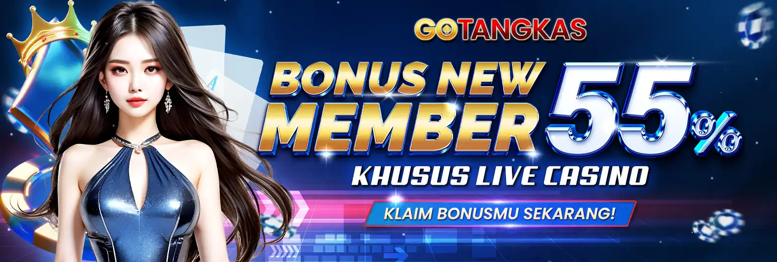 BONUS MEMBER BARU 55% LIVE CASINO