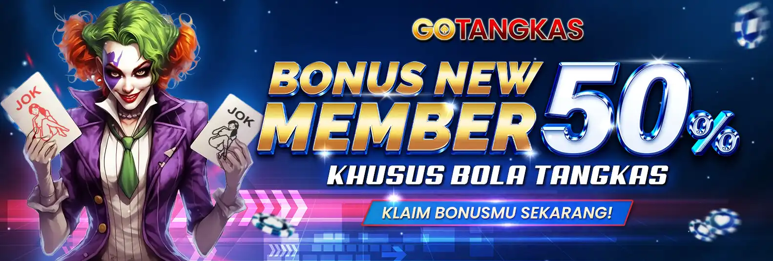 BONUS MEMBER BARU 50% BOLA TANGKAS
